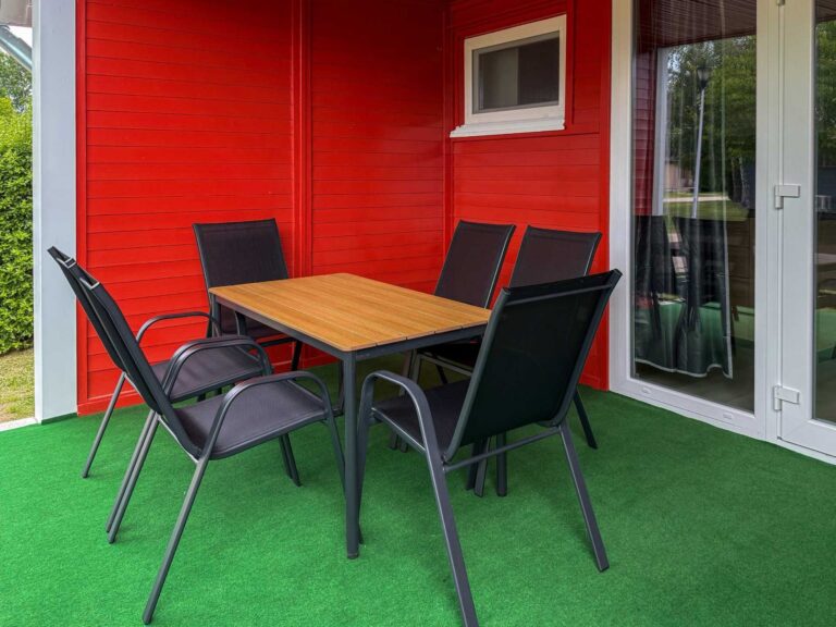 kemping apartman Balaton Rosa Plus terasz Aranypart Camping