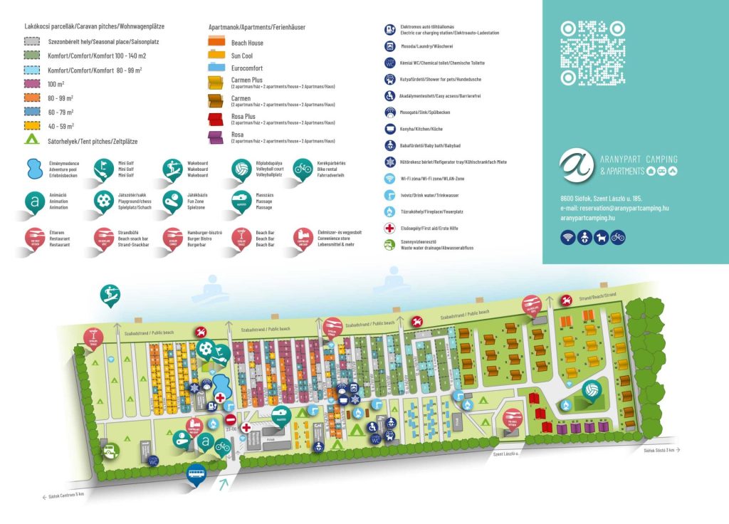 kempingtérkeép Aranypart Camping Balaton