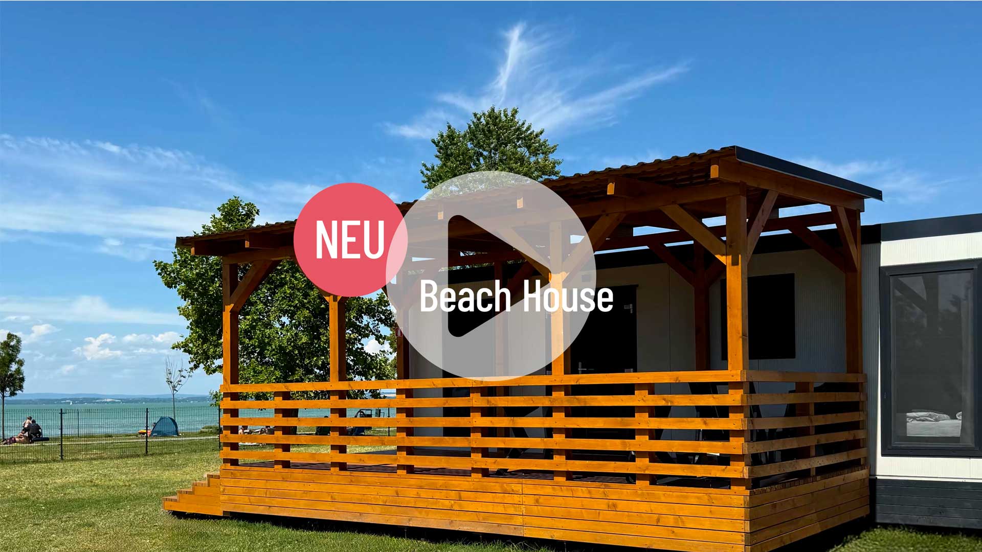 Balaton Unterkunft Ufer des Plattensee Beach House Ferienhaus Aranypart Camping & Apartments