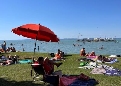 szabadstrand Bamboo Sziget Aranypart Camping apartman Siófok